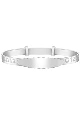 silver custom engravable alphabet children bangles